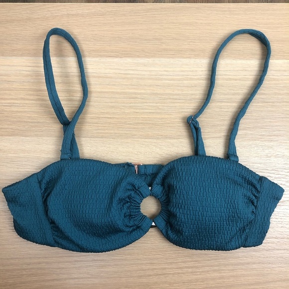 NWOT Anthropologie Classic Smocked Bikini Top XS - Picture 5 of 10